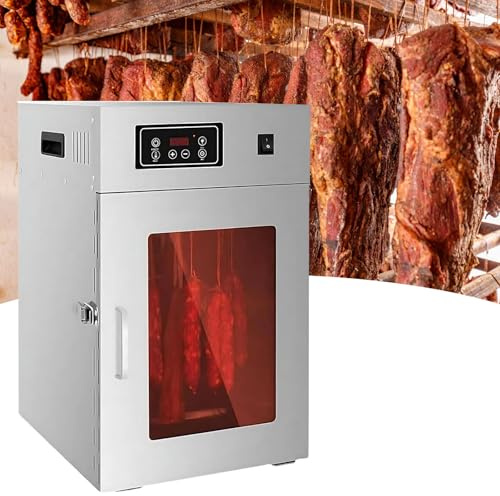 moupeaktain Essiccatore Alimentare Commerciale da 800W - Essicatore Alimenti, Camera di Stagionatura della Carne in Acciaio Inossidabile con 14 Ganci, Controllo della Temperatura da 30-90℃
