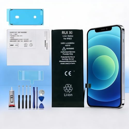 RUI XI Battery compatible for iPhone SE/SE 2 2020/SE 3 2022 + Free Tools (For iphone SE)
