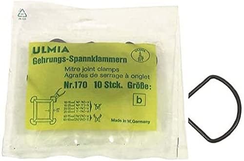 Ulmia Klammern (Gehrungsspannklammern) - Spannklammern aus hochwertigem, gehärtetem Federstahl mit angeschliffenen Spitzen, keine Schädigung des Spanngutes, Spitzenweite: 20 mm - 170-C
