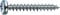 SPAX Universalschraube, 3,0 x 16 mm, 1000 Stück, Kreuzschlitz Z1, Halbrundkopf, Vollgewinde, 4CUT, WIROX A3J, 0231010300165