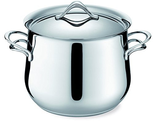 Lagostina Melodia Pentola Alta con Coperchio in Acciaio Inox, Diametro 26 cm