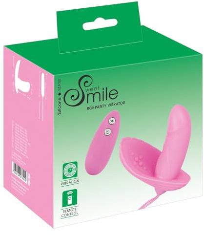 Sweet Smile Vibrator Shelly - Auflegevibrator in Muschel-Design mit Minivibrator für Klitoris-Stimulation in Pink