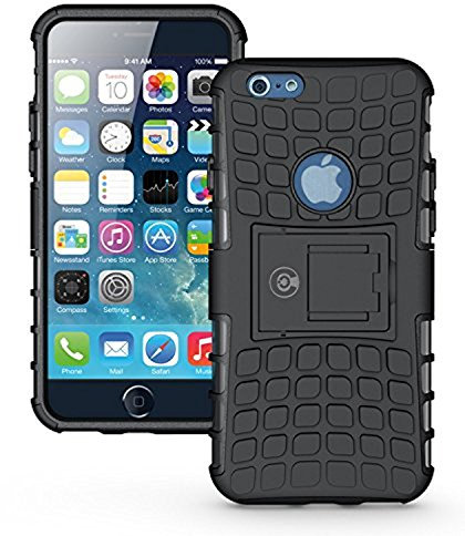 Cable And Case iPhone 6 Plus Case, iPhone 6/6S Plus Armor cases Tough Rugged Shockproof Armorbox Dual Layer Hybrid Hard/Soft Slim Protective Case - Armor Case Armorbox Black
