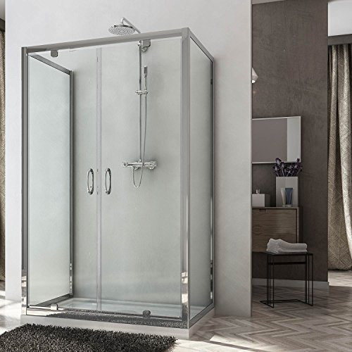 Box Doccia 3 lati 70x100x70 CM H185 trasparente mod. Sintesi Trio 2 Ante