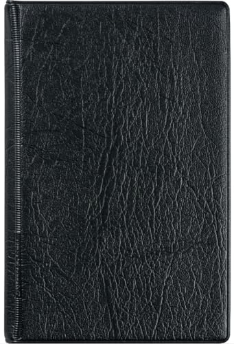 Brunnen Ringbuch 9x15cm Kunstleder 6 Ringe 10mm schwarz incl. Einlage