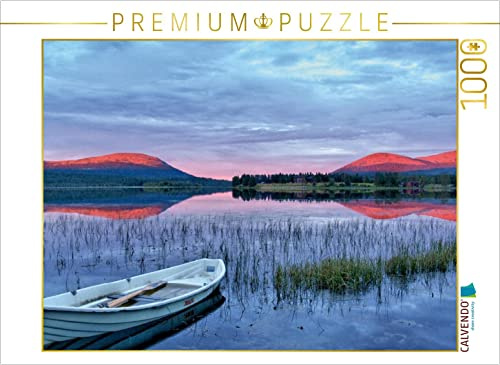CALVENDO Puzzle Finnland - Mitternachtssonne über Lappland | 1000 Teile Lege-Größe 64 x 48 cm Foto-Puzzle für glückliche Stunden
