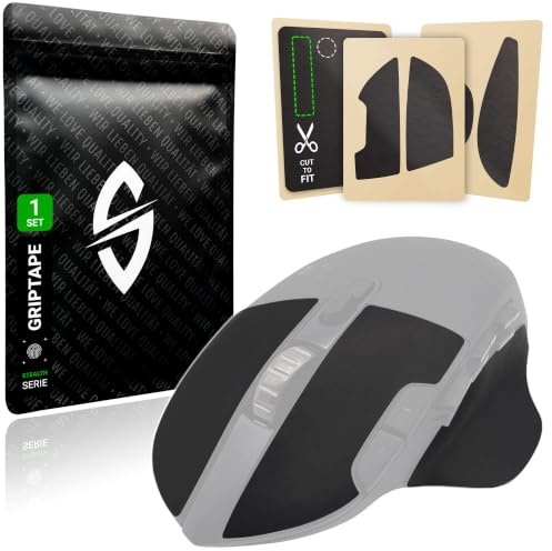 SensoryBoost Maus Grip Tape – kompatibel mit Logitech G604 | Starker Halt, schweißabsorbierend, strukturlos, weiche Haptik, 0,5 mm dünn (Zuschnitt-Pad inklusive)