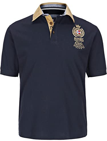 Jan Vanderstorm Herren Poloshirt Joakim dunkelblau, 4XL (XXXXL) - 68/70