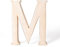 kadoh Holzbuchstabe M (20 cm) zum Aufstellen Handgemachter Buchstabe aus Holz im Vintage-Look als Deko (Creme-Weiß Vintage)