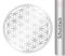 Blume des Lebens Aufkleber 5cm mit Schutzlack - Folie transparent (10, Silber)