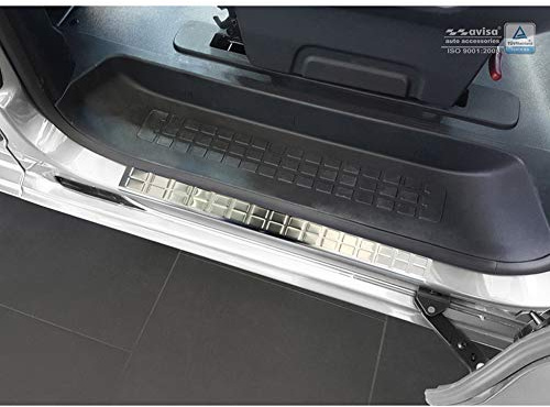 Seuils de portes inoxydable compatible avec Citroën Spacetourer & Peugeot Traveller/Expert & Toyota Proace 2016- & Opel Zafira Life 2019- & Fiat Ulysse 2022- - 2-pièces portes coulissante arrières