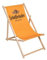 Schöfferhofer Weizen Liegestuhl Stuhl aus Holz Gartenliege Klappstuhl orange