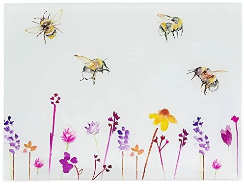Busy Bees Glass Cutting Board by Lesser & Pavey
