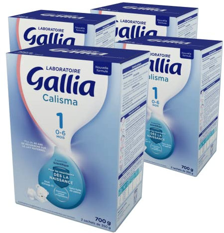 Laboratoire Gallia Calisma 1 - Lait bébé 1er âge, Lait infantile de 0 à 6 mois, Lait en poudre pour bébé (Pack de 4x700g)