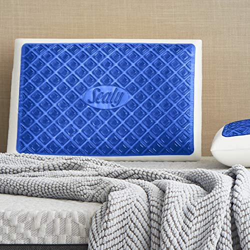 Sealy CoolGel Memory-Foam-Kissen, Standard, Weiß