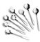 MINGZE 8 Pieces Flower Tea Spoons Set, Tableware Creative Stainless Steel Coffee Spoon Teaspoons, for Coffee Tea Parties, Stirring, Mixing, Sugar, Dessert, Jam, Ice Cream Spoon (Silver)