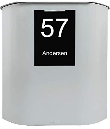 MEFA Briefkasten UFO 650 (Farbe Weißaluminium, Einwurfklappe oben, Entnahme vorne, Größe: 538x460x164 mm) 650900M