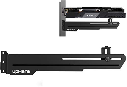 upHere Grafikkarte GPU Brace Support-Videokarte Sehnenhalter/Holster-Halterung,Unterstützung für Länge und Höhe einstellbar,schwarz,GS05BK