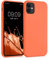 kwmobile Hülle kompatibel mit Apple iPhone 11 Hülle - gummierte TPU Silikon Handyhülle - Schutzhülle für kabelloses Laden - Case in Neon Koralle