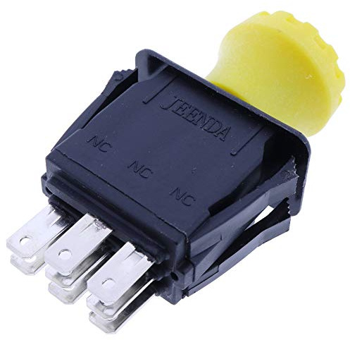JEENDA Interrupteur de prise de force LVA21438 AM127393 AM124140 8 bornes compatible avec John Deere 425, 445, 455 G100, LX289, LT190 et LX288, tracteurs de pelouse Scotts S2554