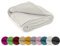wometo Kuscheldecke Strick 140x190 weiß wollweiß - Strickdecke oekoTex warme weiche Decke mit edlem und schlichten Strickmuster