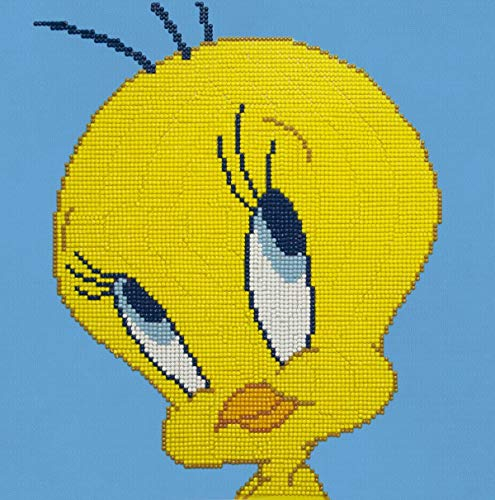 DIAMOND DOTZ CD236000305 - Original 5D Diamond Painting Set Tweety, Looney Tunes Kreativset mit 6.639 Diamant Mosaiksteinen, Malset 32 x 32 cm, DIY Komplettset für Erwachsene und Kinder ab 8 Jahren