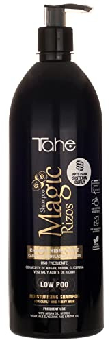 Tahe Magic Rizos Feuchtigkeitsspendendes Low Poo Shampoo für lockiges oder welliges Haar, 1000 ml