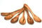 Lot de 6 cuillères en bois d'olivier de 17,8 cm