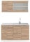 Vicco cucina monoblocco R-line, Sonoma/Bianco, 140 cm, PL Marmo