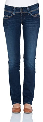 Pepe Jeans Damen Jeans Venus - Regular Fit - Blau - Ultra Dark, Größe:27W / 34L, Farbvariante:Ultra Dark PL204175H06