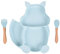 Ensemble Enfants Vaisselles Assiette à Ventouse pour Bebe Silicone Bebe Assiette Napperon Set de Table en Silicone Vaisselle Bébé Set Assiette,pour Formation Manger (Écureuil-Gris)