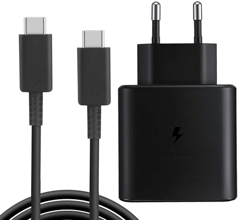 KAIMENGLONG Cargador Rápido USB-C de 45 W para Samsung Galaxy S25 S24 S23 S22 S21 Ultra S25+ S24+ S23+ S22+, S20 FE 5G, Note 10+, Tab S7 S8 S9 S10 + Ultra, con Cable de Carga Tipo C de 2 m