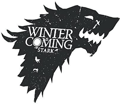 Game of Thrones House Stark Winter Is Coming Wolf Wandbild Kunstdruck auf Leinwand (35 cm x 30 cm)
