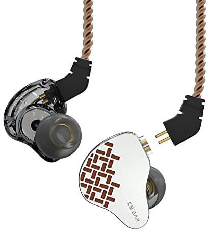 keephifi KBEAR Rosefinch In-Ear-Kopfhörer, In-Ear-Monitor, IEM Kopfhörer kabelgebundene HiFi-Ohrhörer, Earbuds Wired Headset mit HD-Mikrofon für Musik und Anrufe (Braun mit mikro)