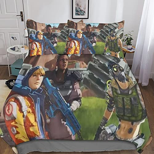 KRIVS Apex Legends 3D Bettwäsche-Set Weich Mikrofaser Bettwäsche Set,für Unisex,mit Bettbezug Und Kissenbezug Haltbar Atmungsaktive Double(200x200cm)