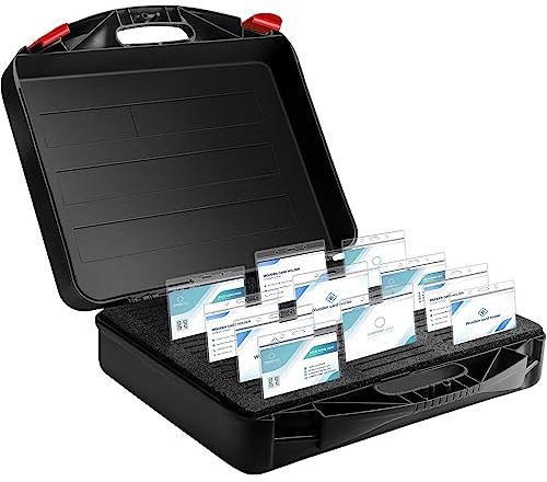 Thyle Namensschild-Organizer, Aufbewahrungsbox, Namensschild-Halter, Organizer, Ablage für 60 Ausweise, mit 2 Klicks zum Verriegeln, für Büro, Schule, Geschäft, 44 x 41 x 14 cm (1 Stück)