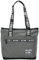 BAG STREET Nylon Schultertasche - Shopping Bag - modischer Henkel-Print - UTILITY TOTE (Grau-Weiß)
