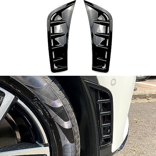 Auto Frontstoßstangen Seite Splitter Luftauslass Gitter Abdeckung für Mercedes Benz GLC Klasse X253 GLC260 GLC300 2020 2021 2022, ABS Außen Zubehör,Glossy Black