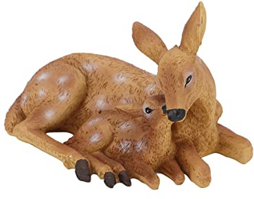 Tierische Gartenzwerg-Statue, Hirsch-Figuren, Hirsch-Statue, Hirsch-Harz-Skulptur, Ornament, Reh- und Rehkitz-Figuren für Garten und Haus