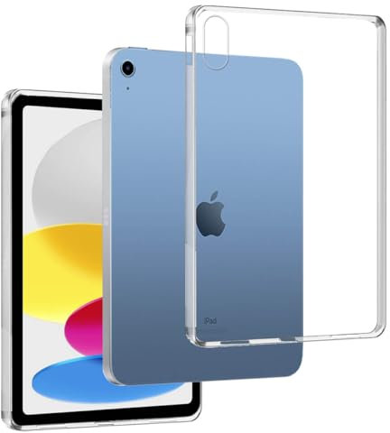 REY Funda Carcasa Gel Transparente para Apple iPad 10ª Gen. 10,9 2022 - iPad 11ª Gen. 11 2025, Ultra Fina 0,33mm, Silicona TPU de Alta Resistencia y Flexibilidad