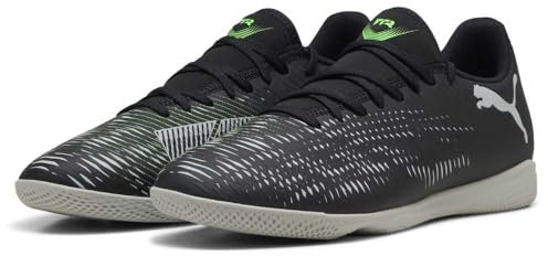 PUMA Future 8 Play IT, Zapatillas de fútbol Unisex Adulto, Black Silver-Fluo Green, 42.5 EU