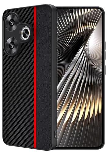 FDHYFGDY Funda para Xiaomi Poco F6 Carcasa, Antiarañazos, a Prueba de Golpes, protección de cámara [Fibra de Carbono] Case, Xiaomi Poco F6