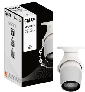 CALEX - Smart Outdoor IP Camera, WiFi Surveillance Camera with Night Vision, 2-Way Audio, Full HD 1080p, App Controlled, White