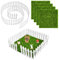 Miniatur Garten Deko, 5 Stück Miniatur Gartenmöbel Wichtel Garten Zubehör Puppenhaus Zubehör Garten Set mit 90 cm Minizaun 15 x 15 cm Kunstrasen, 1:12 Mini Garten, Feengarten Zubehör (Weiß)