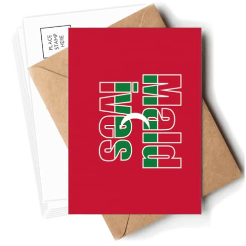 Landesflagge Malediven Name Postkarten Umschläge Blanko Notizkarten Versand