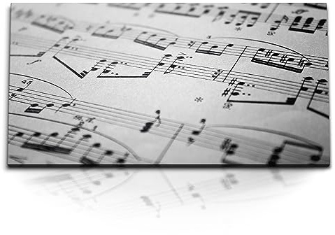 Paul Sinus Wandbild 120x60cm – Faszinierende Noten, Musikalischer Ausdruck, Musiknoten für kreative Wanddekoration