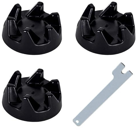 3 Pack Blender Coupler for KitchenAid 9704230, Replacement Blender Rubber Coupler Gear Clutch with Spanner, Compatible with KitchenAid KSB52, KSB5, 5KSB5 and 5KSB52