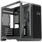 1st Player RT5 Micro ATX PC Gaming Case - Dual Chamber, LED Screen and Curved Panoramic Tempered Glass (RT5 Black No Fans)