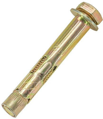 Lot de 10 boulons d'expansion hexagonaux pour fixation murale en béton et maçonnerie (M10 x 80 mm)