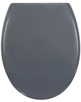 Fanmitrk Duroplast Toilet Seat Soft Close Grey Color Top Fixing